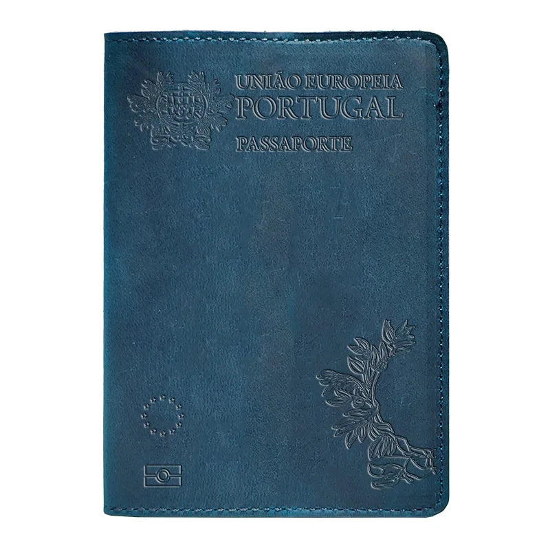 capa passaporte portugal couro