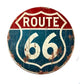 Placa Vintage Route 66 Redonda