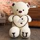 Urso de Peluche Gigante I Love U (80cm 100cm)
