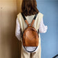 Mochila feminina pequena vintage marrom
