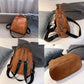 Mochila feminina pequena vintage marrom