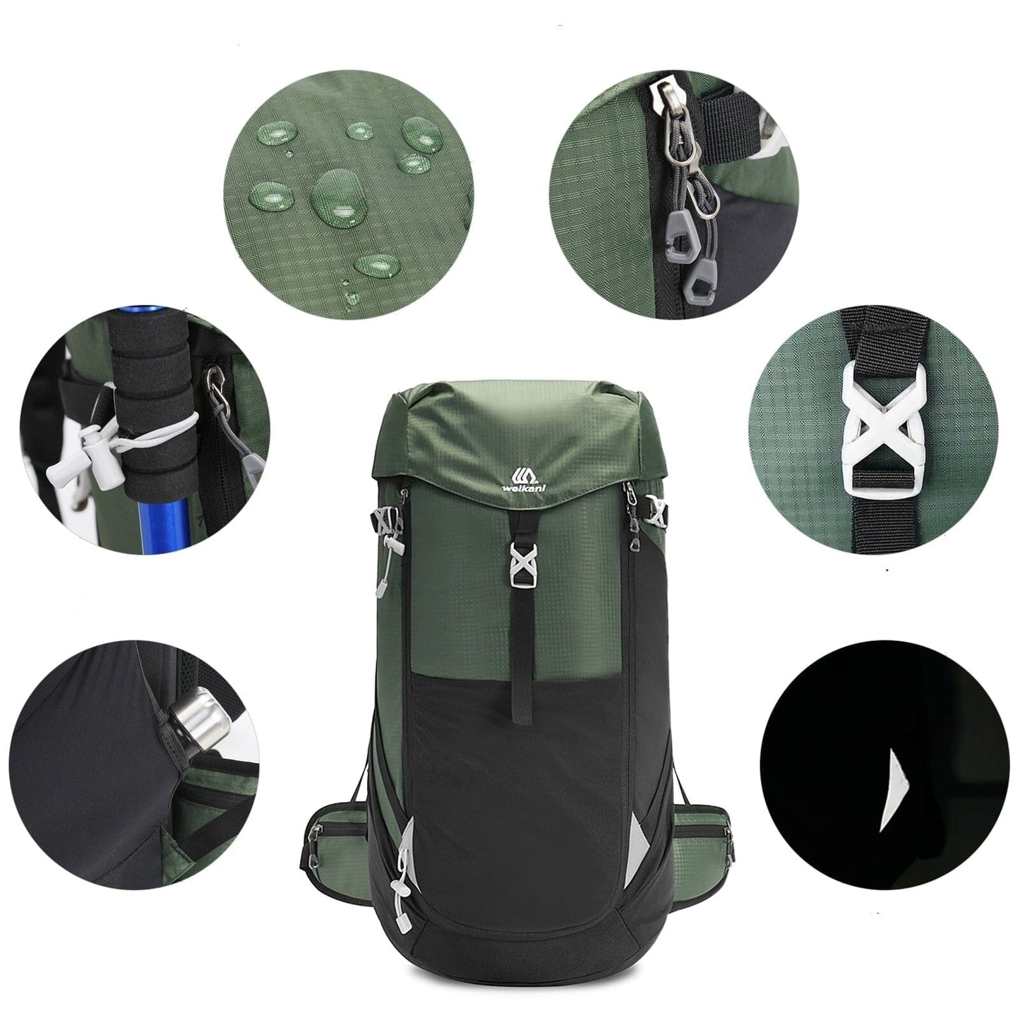 Mochila de viagem ultraleve para caminhadas (50L)