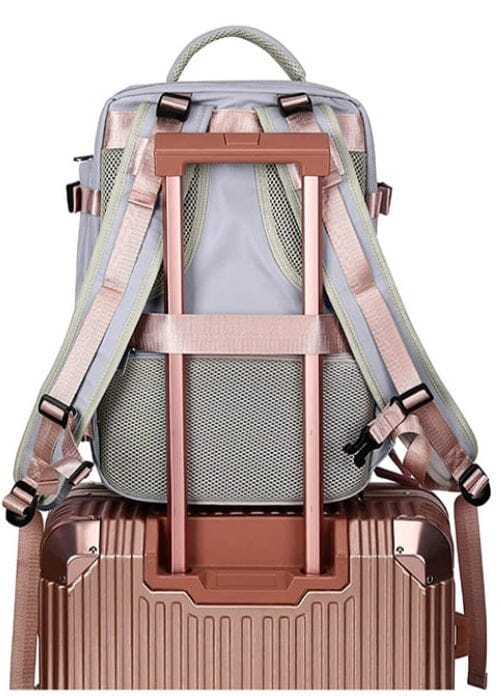 Mochila feminina moderna para cabine de avião de viagem