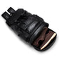 Mochila vintage masculina com compartimento para sapatos e USB
