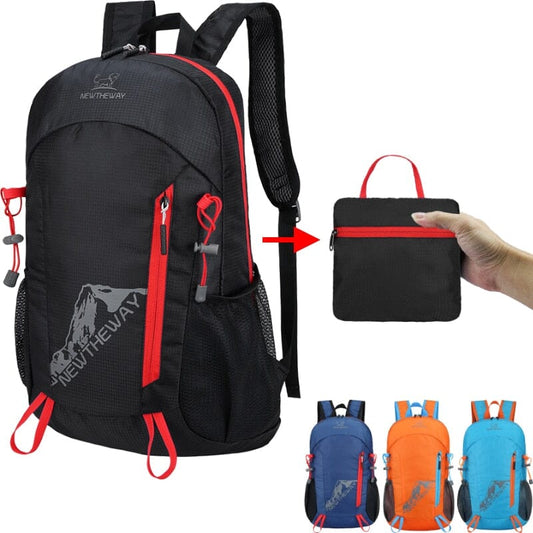 Mochila dobrável para viagem com bolso (22L)