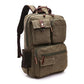 Mochila vintage de lona com vários bolsos