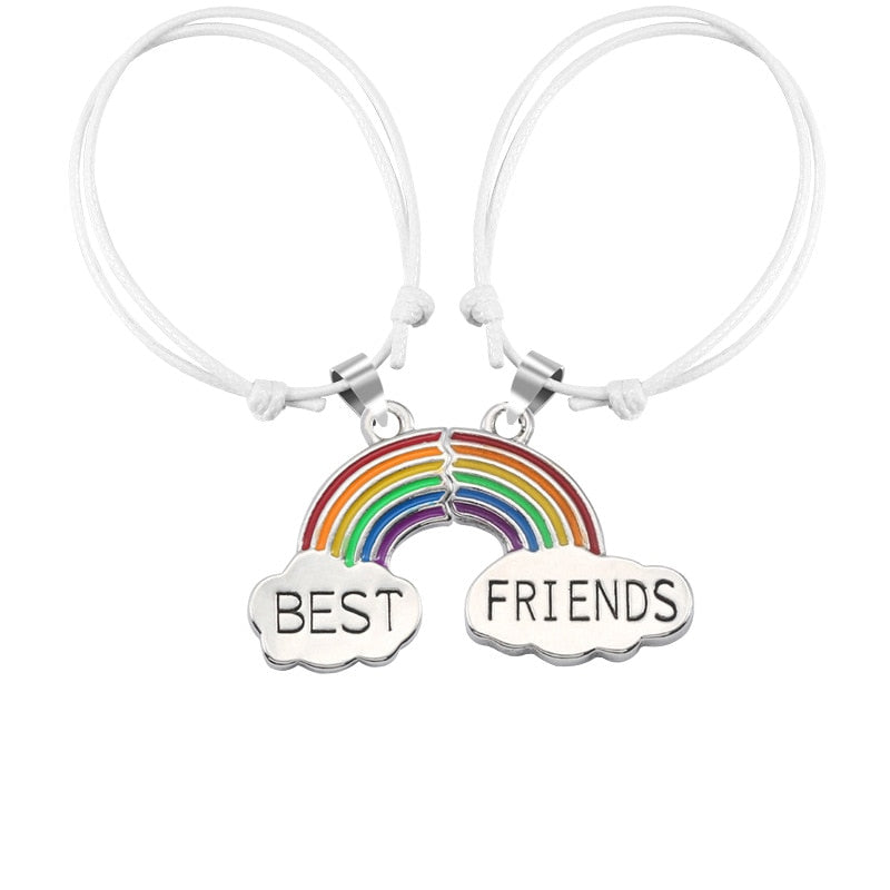 pulseira amizade best friends rainbow
