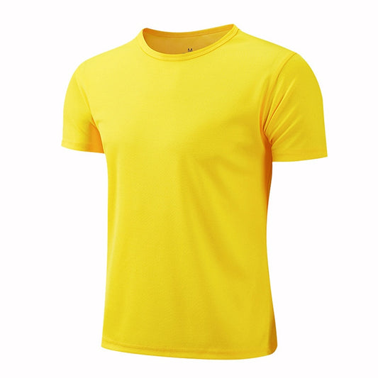 t shirt desporto basica homem amarelo