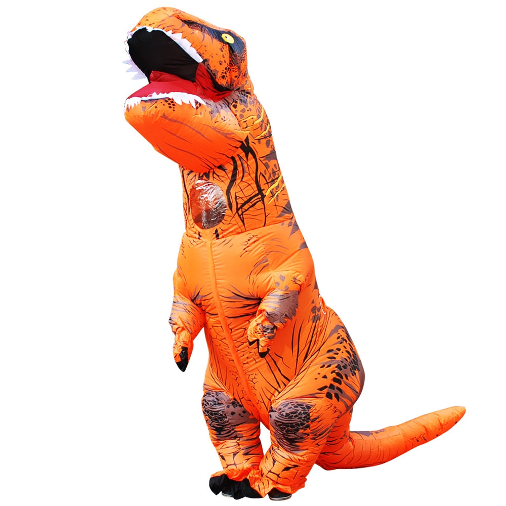 Fato Dinossauro Inflável T-Rex carnaval