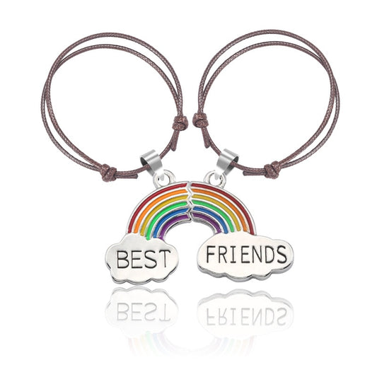 pulseira da amizade best friends rainbow