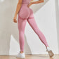 leggings de desporto push up cor de rosa