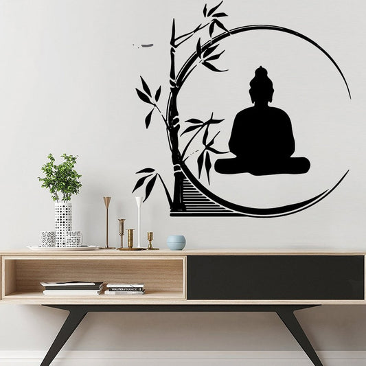 autocolante parede buda zen