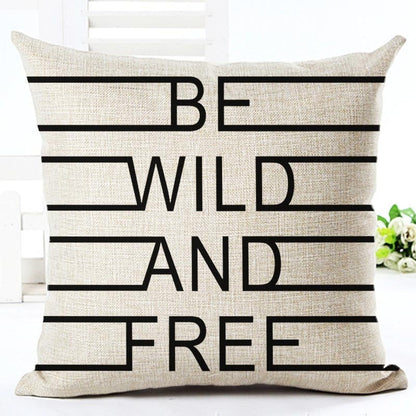 Capa de Almofada Decorativa Be Wild And Free 45x45
