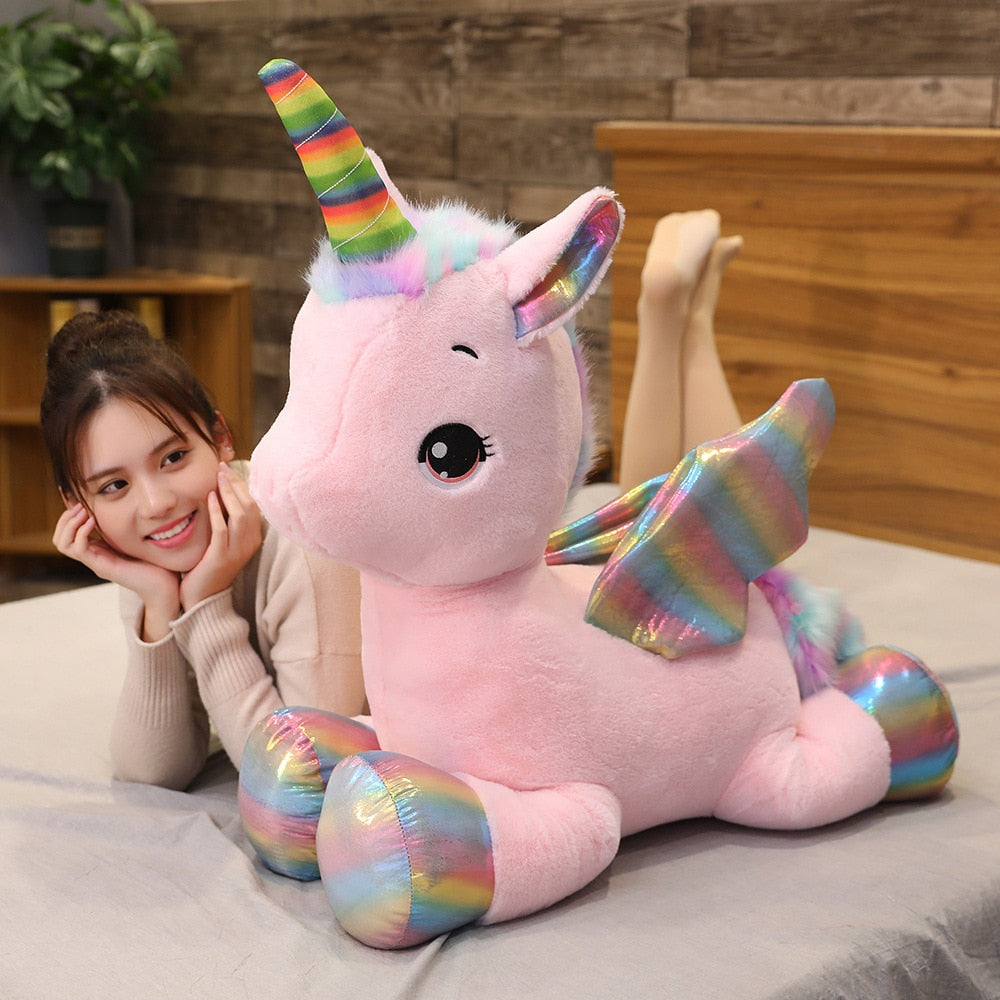 Peluche unicornio Arco-íris 40cm 80cm