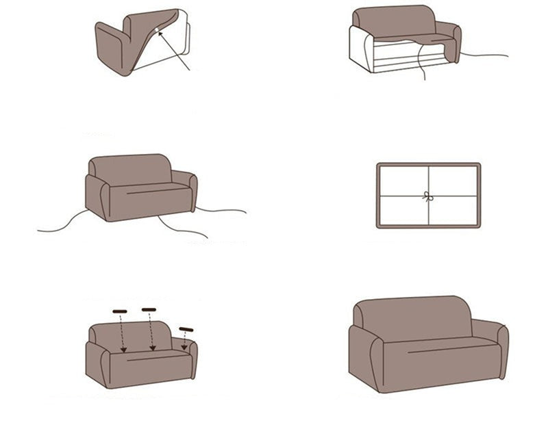 capa para sofa castanho moderno