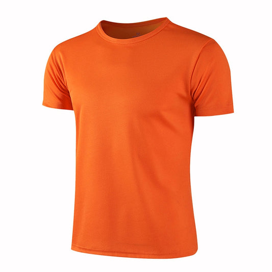 t shirt desporto basica homem laranja