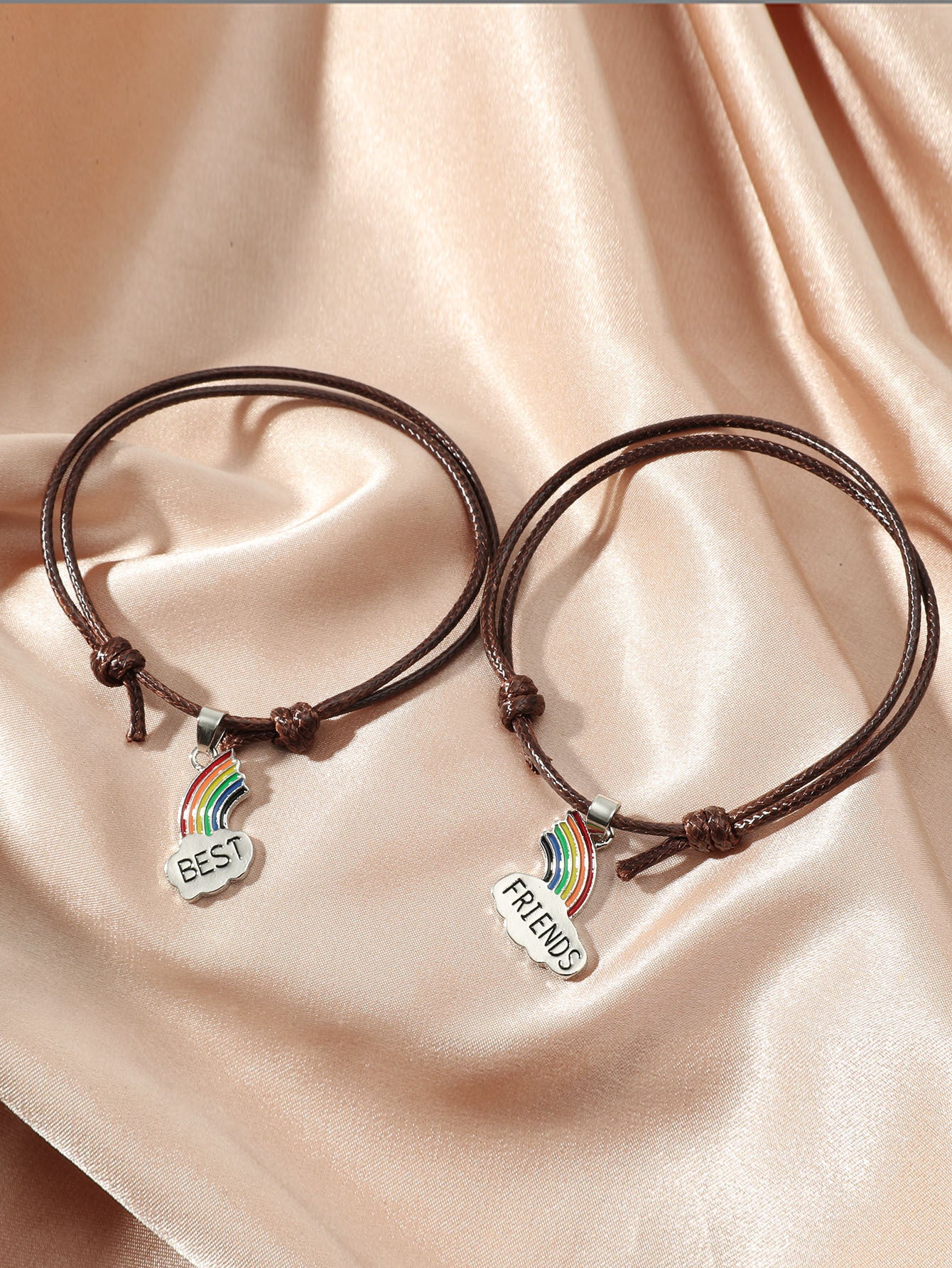 pulseiras da amizade best friends rainbow