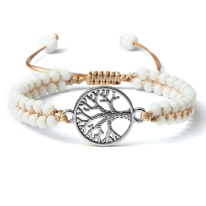 Pulseira arvore da Vida Porcelana Branca mulher