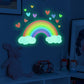 autocolante parede arco iris fluorescente