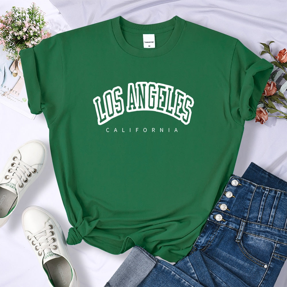 t-shirt feminina los angeles california