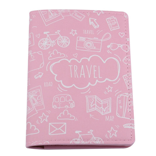 capa passaporte travel cor de rosa