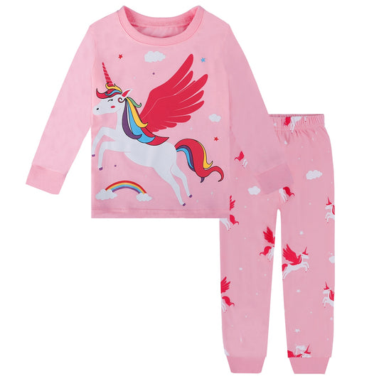 Pijama Unicórnio Infantil Cor-de-rosa