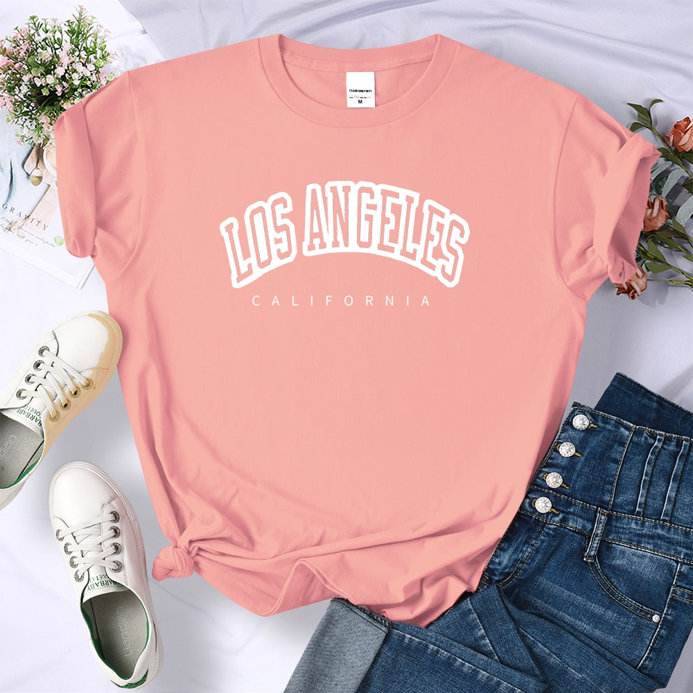 teeshirt feminina los angeles california