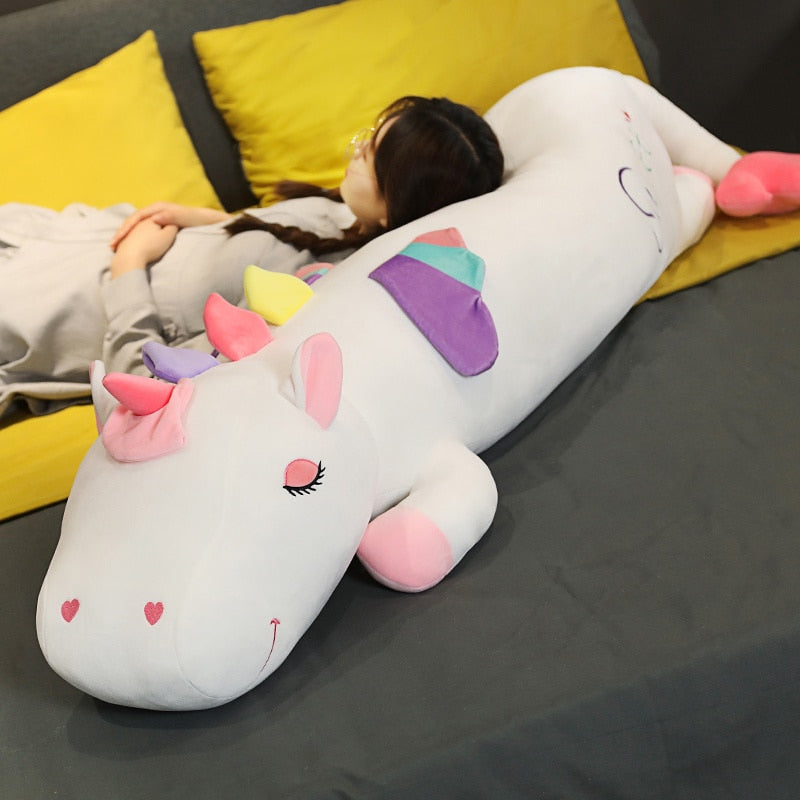 peluche gigante unicornio deitado 