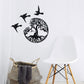 Decoração Parede Metal Árvore da Vida com Pássaros