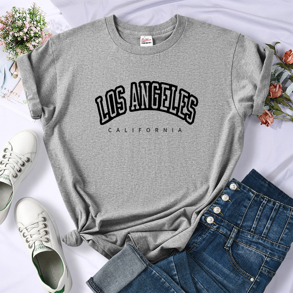 t shirts feminina los angeles california