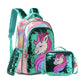 Mochila Escolar Unicórnio Fofo Estojo Lancheira