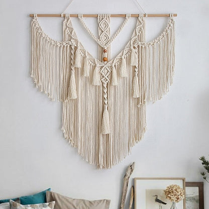 macrame parede painel boho grande