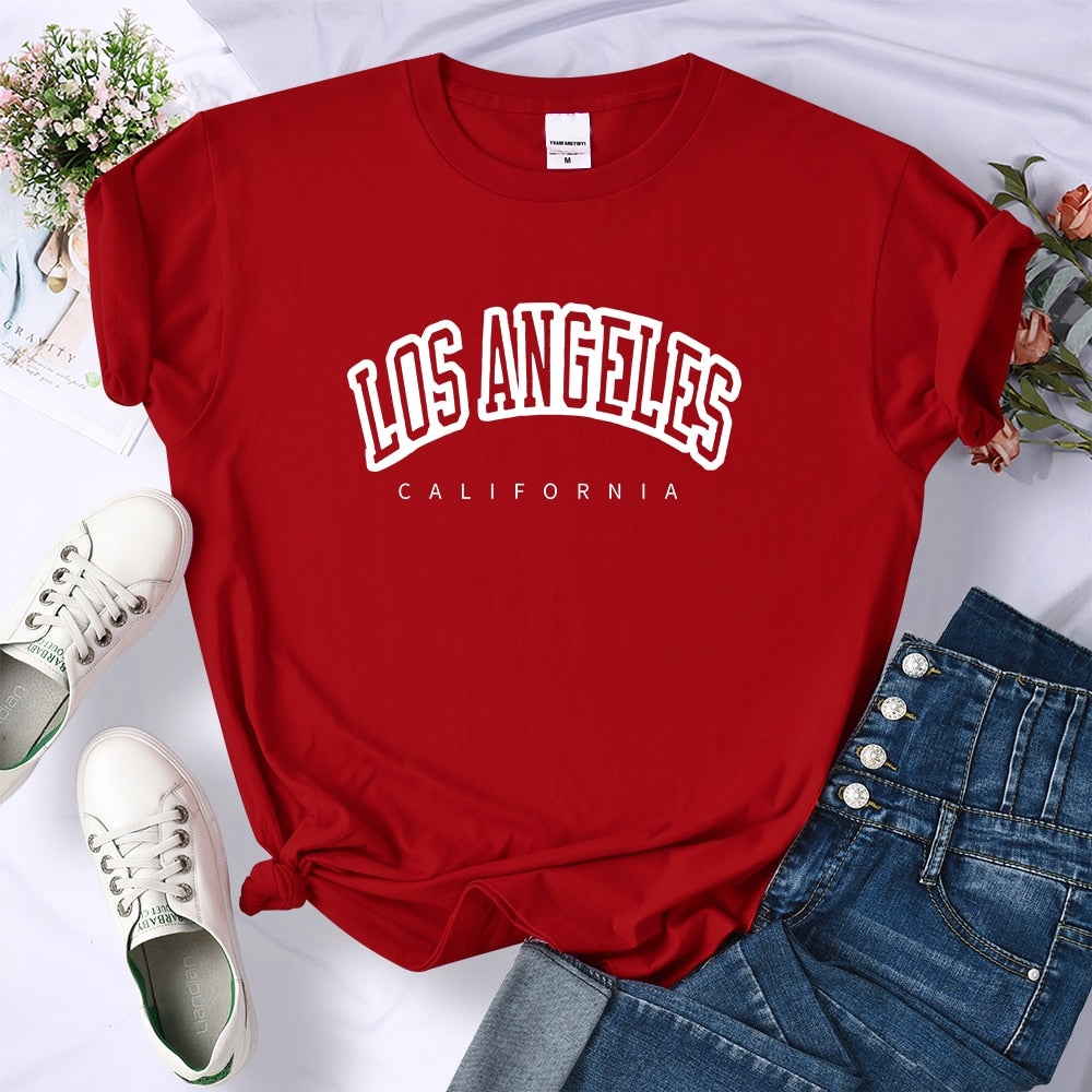 t shirt feminina los angeles california