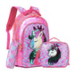 Mochila Escolar Unicórnio Fofo Estojo e Lancheira