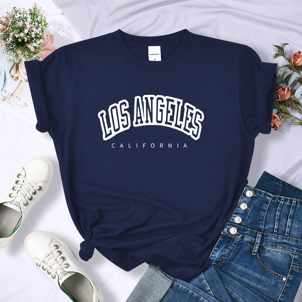 tee shirt feminina los angeles california